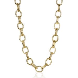 Brahmin Double Cable Link Necklace and Three Row Chain Bracelet Set